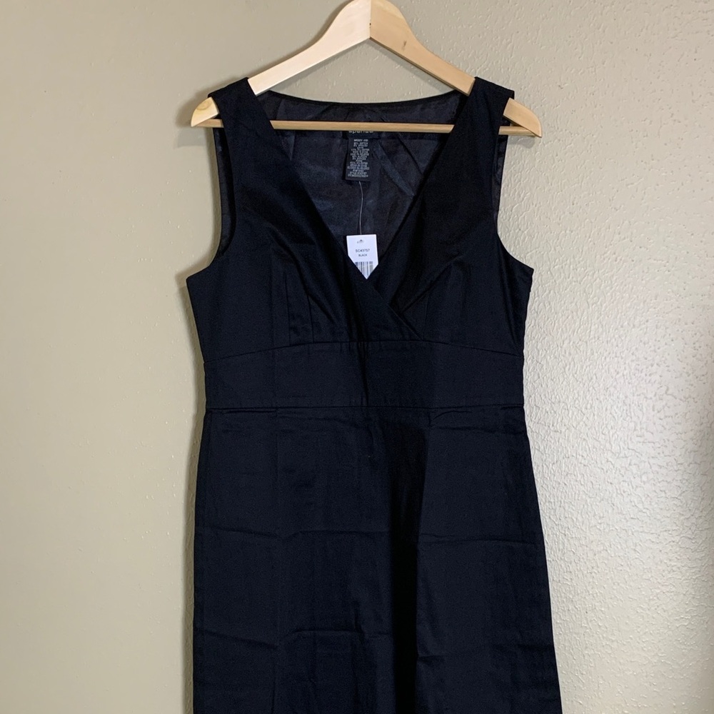 Y2K Spense‎ Black Midi Dress Missy Sleeveless Goth Size 12